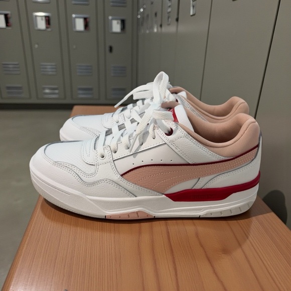 PUMA Women's Rebound Retro Shoes, White-Rose Quartz - New without tags - Picture 1 of 8